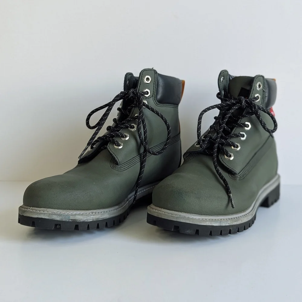 Timberland 6-Inch Helcor Leather Waterproof Boot Olive Green Men's sz 8 - Picture 4 of 12